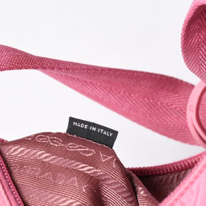 Very Good Condition PRADA Hobo One Shoulder Bag MV515 Triangle Logo Triangle Logo Plate Nylon Pink Used 4a000164