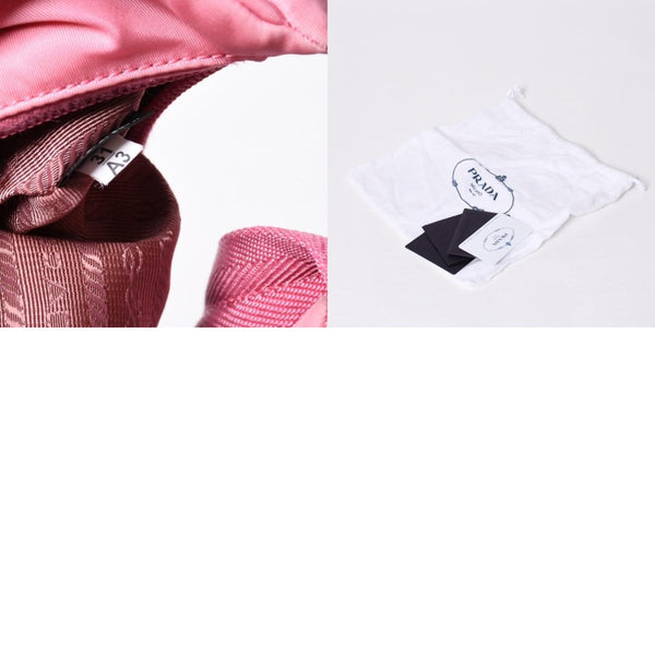 Very Good Condition PRADA Hobo One Shoulder Bag MV515 Triangle Logo Triangle Logo Plate Nylon Pink Used 4a000164