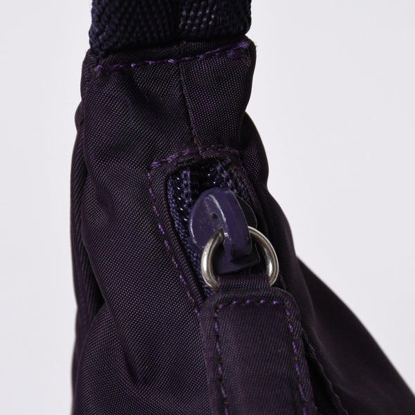 Very good condition PRADA Hobo One Shoulder Bag MV515 Triangle Logo Triangle Logo Plate Nylon Purple Used 4a000164