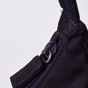 Very good condition PRADA Hobo One Shoulder Bag MV515 Triangle Logo Triangle Logo Plate Nylon Purple Used 4a000164