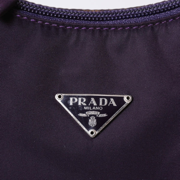 Very good condition PRADA Hobo One Shoulder Bag MV515 Triangle Logo Triangle Logo Plate Nylon Purple Used 4a000164