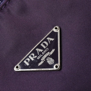 Very good condition PRADA Hobo One Shoulder Bag MV515 Triangle Logo Triangle Logo Plate Nylon Purple Used 4a000164