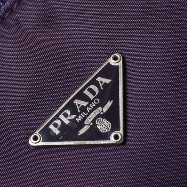 Very good condition PRADA Hobo One Shoulder Bag MV515 Triangle Logo Triangle Logo Plate Nylon Purple Used 4a000164