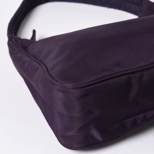Very good condition PRADA Hobo One Shoulder Bag MV515 Triangle Logo Triangle Logo Plate Nylon Purple Used 4a000164