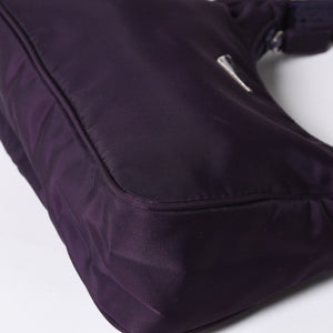 Very good condition PRADA Hobo One Shoulder Bag MV515 Triangle Logo Triangle Logo Plate Nylon Purple Used 4a000164