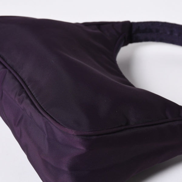 Very good condition PRADA Hobo One Shoulder Bag MV515 Triangle Logo Triangle Logo Plate Nylon Purple Used 4a000164