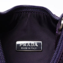 画像をギャラリービューアに読み込む, 極美品 PRADA プラダ ホーボー ワンショルダーバッグ MV515 トライアングルロゴ 三角ロゴプレート ナイロン パープル 中古 4a000164