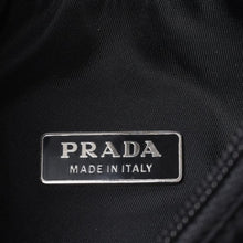 画像をギャラリービューアに読み込む, 極美品 PRADA プラダ ホーボー ワンショルダーバッグ MV515 トライアングルロゴ 三角ロゴプレート ナイロン ブラック 中古 4a000145