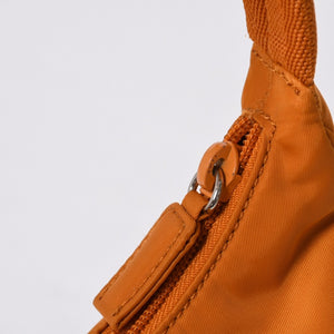 Very Good Condition PRADA Hobo One Shoulder Bag MV515 Triangle Logo Triangle Logo Plate Nylon Orange Used 4a000142