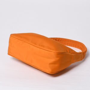 Very Good Condition PRADA Hobo One Shoulder Bag MV515 Triangle Logo Triangle Logo Plate Nylon Orange Used 4a000142
