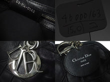 Load image into Gallery viewer, Christian Dior クリスチャンディオール グランヴィル ハンドバッグ 08-MA-0142 カナージュ ラムスキン ブラック 美品 中古 4b000163
