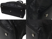Load image into Gallery viewer, Christian Dior クリスチャンディオール グランヴィル ハンドバッグ 08-MA-0142 カナージュ ラムスキン ブラック 美品 中古 4b000163