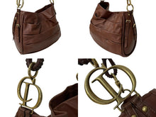 画像をギャラリービューアに読み込む, 極美品 Christian Dior クリスチャンディオール Libertine Hobo リバティーン ホーボー ワンショルダーバッグ プリーツ レザー 中古 4b000164