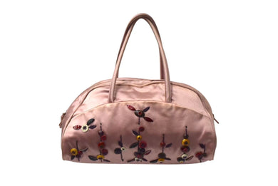 PRADA サテン ハンドバッグ　ミニバッグ ゴールド プラダ Re-edition クリスタル付 サテン ミニバッグ | PRADA