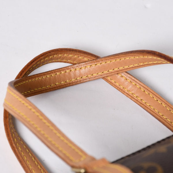 新品同様 LOUIS VUITTON ルイヴィトン ハンドバッグ ミニパピヨン19 モノグラム ブラウン M51389 ゴールド金具 中古 4a000172