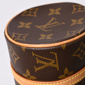 新品同様 LOUIS VUITTON ルイヴィトン ハンドバッグ ミニパピヨン19 モノグラム ブラウン M51389 ゴールド金具 中古 4a000172