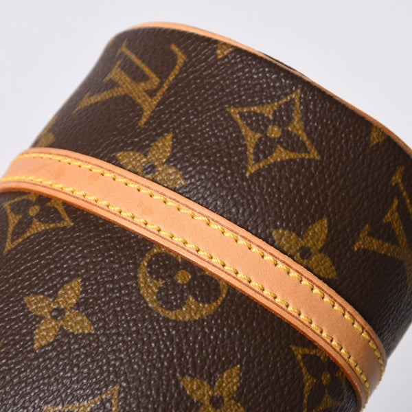 新品同様 LOUIS VUITTON ルイヴィトン ハンドバッグ ミニパピヨン19 モノグラム ブラウン M51389 ゴールド金具 中古 4a000172