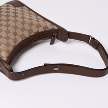画像をギャラリービューアに読み込む, GUCCI グッチ ショルダーバッグ 001 4206 GGキャンバス レザー ブラウン ベージュ ブラウン金具 美品 中古 4a000066