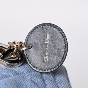 Like new Christian Dior Lady D-Joy Medium Lady D-Joy Shoulder Bag Denim Used 4a000168