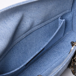 Like new Christian Dior Lady D-Joy Medium Lady D-Joy Shoulder Bag Denim Used 4a000168