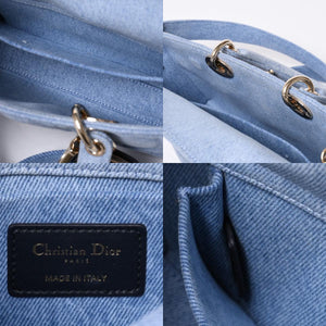 Like new Christian Dior Lady D-Joy Medium Lady D-Joy Shoulder Bag Denim Used 4a000168