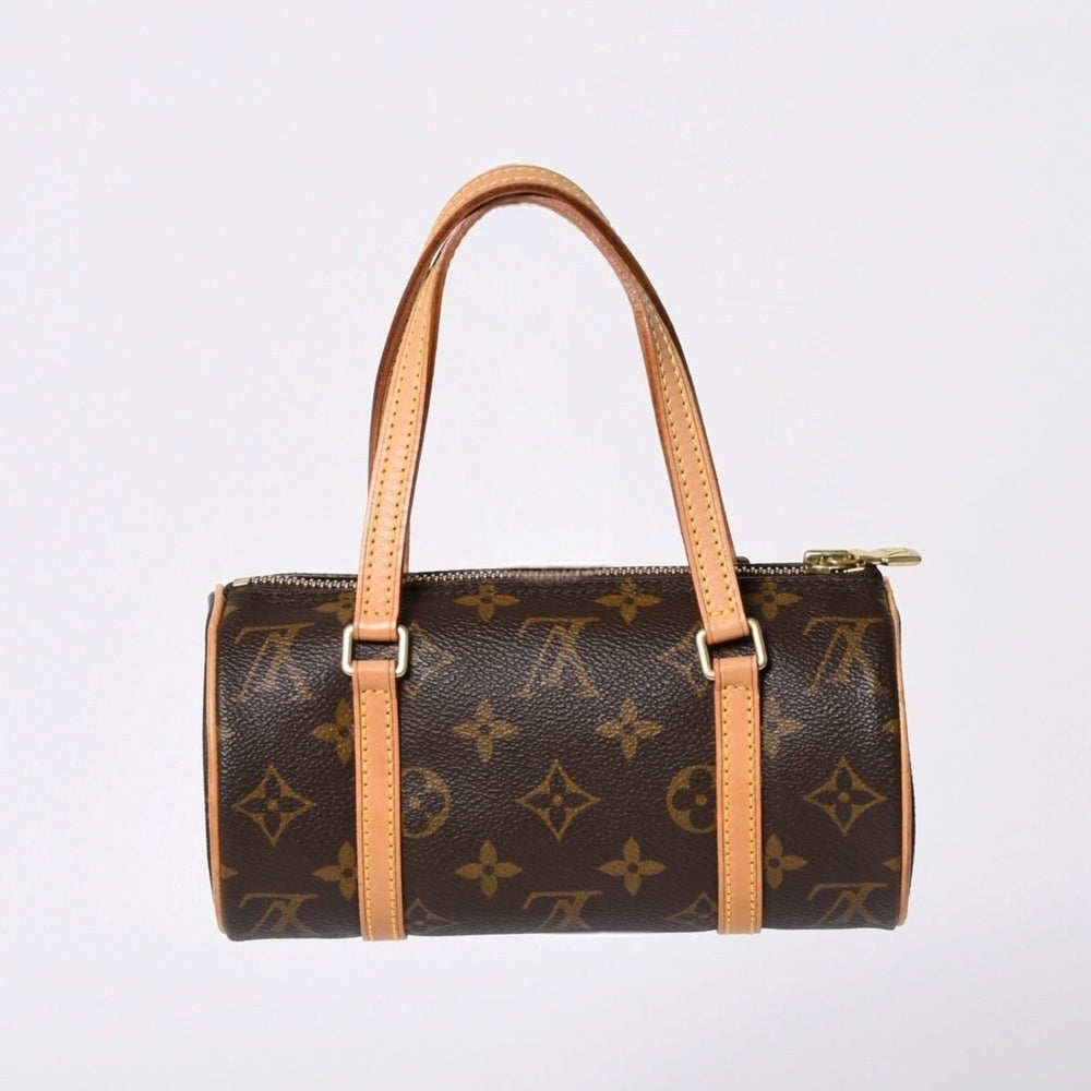 Like new LOUIS VUITTON Handbag Mini Papillon 19 Monogram Brown M51389 Gold hardware Used 4a000172