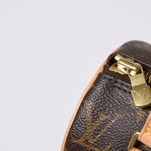 新品同様 LOUIS VUITTON ルイヴィトン ハンドバッグ ミニパピヨン19 モノグラム ブラウン M51389 ゴールド金具 中古 4a000172