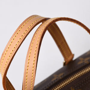 新品同様 LOUIS VUITTON ルイヴィトン ハンドバッグ ミニパピヨン19 モノグラム ブラウン M51389 ゴールド金具 中古 4a000172