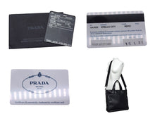 画像をギャラリービューアに読み込む, PRADA プラダ 2WAYバッグ NERO ネロ トートバッグ ショルダーバッグ VA1033 ブラック 美品 中古 4b000187