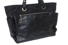 Load image into Gallery viewer, 新品同様 CHANEL シャネル パリビアリッツ トートバッグMM ココマーク A34209 コーティングキャンバス レザー シルバー金具 中古 4b000192