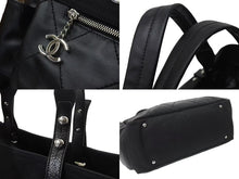 Load image into Gallery viewer, 新品同様 CHANEL シャネル パリビアリッツ トートバッグMM ココマーク A34209 コーティングキャンバス レザー シルバー金具 中古 4b000192