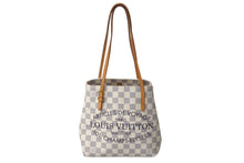 画像をギャラリービューアに読み込む, LOUIS VUITTON ルイヴィトン ダミエアズールキャンバス カバPM トートバッグ N41376 DU1114 ホワイト 美品 中古 4b000199
