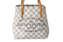 画像をギャラリービューアに読み込む, LOUIS VUITTON ルイヴィトン ダミエアズールキャンバス カバPM トートバッグ N41376 DU1114 ホワイト 美品 中古 4b000199
