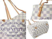 画像をギャラリービューアに読み込む, LOUIS VUITTON ルイヴィトン ダミエアズールキャンバス カバPM トートバッグ N41376 DU1114 ホワイト 美品 中古 4b000199
