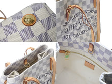 画像をギャラリービューアに読み込む, LOUIS VUITTON ルイヴィトン ダミエアズールキャンバス カバPM トートバッグ N41376 DU1114 ホワイト 美品 中古 4b000199