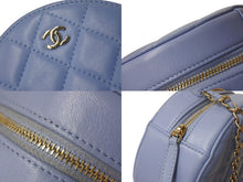 Load image into Gallery viewer, CHANEL シャネル ショルダーバッグ マトラッセ チェーンショルダーバッグ 30番台 ブルー ラムスキン シルバー金具 美品 中古 4b000203