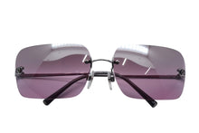 Load image into Gallery viewer, 極美品 CHANEL シャネル リムレス サングラス 4017 c.124/7E サイズ62□17 120 ココマーク ピンク グラデーション 中古 4b000205
