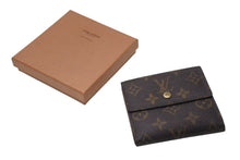 画像をギャラリービューアに読み込む, LOUIS VUITTON ルイヴィトン モノグラム ポルトフォイユエリーズ Wホック 二つ折り財布 M61654 ブラウン 美品 中古 4b000206