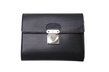 画像をギャラリービューアに読み込む, LOUIS VUITTON ルイヴィトン エピ ポルトフォイユコアラ ノワール M58012 三つ折り財布 ブラック SR0095 美品 中古 4b000208
