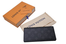 画像をギャラリービューアに読み込む, 新品未使用 LOUIS VUITTON ルイヴィトン ポルトフォイユ ブラザ 長財布 モノグラム エクリプス M61697 ブラック シルバー金具 中古 4b000209