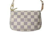 画像をギャラリービューアに読み込む, 新品同様 LOUIS VUITTON ルイヴィトン ミニポシェットアクセソワール アクセサリーポーチ N58010 ダミエアズール ホワイト 中古 4b000210