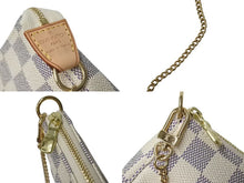 画像をギャラリービューアに読み込む, 新品同様 LOUIS VUITTON ルイヴィトン ミニポシェットアクセソワール アクセサリーポーチ N58010 ダミエアズール ホワイト 中古 4b000210