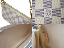 画像をギャラリービューアに読み込む, 新品同様 LOUIS VUITTON ルイヴィトン ミニポシェットアクセソワール アクセサリーポーチ N58010 ダミエアズール ホワイト 中古 4b000210