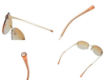 Load image into Gallery viewer, CHANEL シャネル リムレス サングラス 4013 c.125/56 サイズ 59◻︎16 130 ゴールド オレンジ グラデーション 美品 中古 4b000215