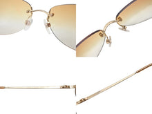 Load image into Gallery viewer, CHANEL シャネル リムレス サングラス 4013 c.125/56 サイズ 59◻︎16 130 ゴールド オレンジ グラデーション 美品 中古 4b000215
