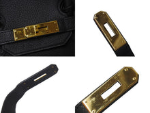 画像をギャラリービューアに読み込む, 極美品 HERMES エルメス BIRKIN バーキン35 ブラック シルバー金具 トリヨンクレマンス ハンドバッグ □L刻印 中古 4b000219