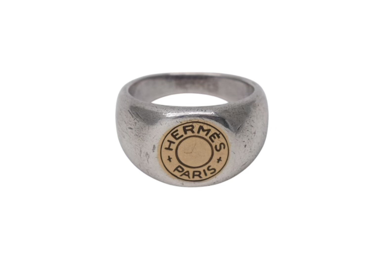 HERMES エルメス セリエ リング コンビ 指輪 シルバー925/750 10.4g