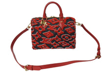 Load image into Gallery viewer, 新品同様品 LOUIS VUITTON × UF ルイヴィトン × ウルス フィッシャー スピーディバンドリエール25 ハンドバッグ M45552 レッド 中古 4b000231