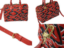 Load image into Gallery viewer, 新品同様品 LOUIS VUITTON × UF ルイヴィトン × ウルス フィッシャー スピーディバンドリエール25 ハンドバッグ M45552 レッド 中古 4b000231