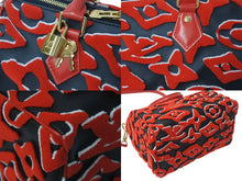 Load image into Gallery viewer, 新品同様品 LOUIS VUITTON × UF ルイヴィトン × ウルス フィッシャー スピーディバンドリエール25 ハンドバッグ M45552 レッド 中古 4b000231